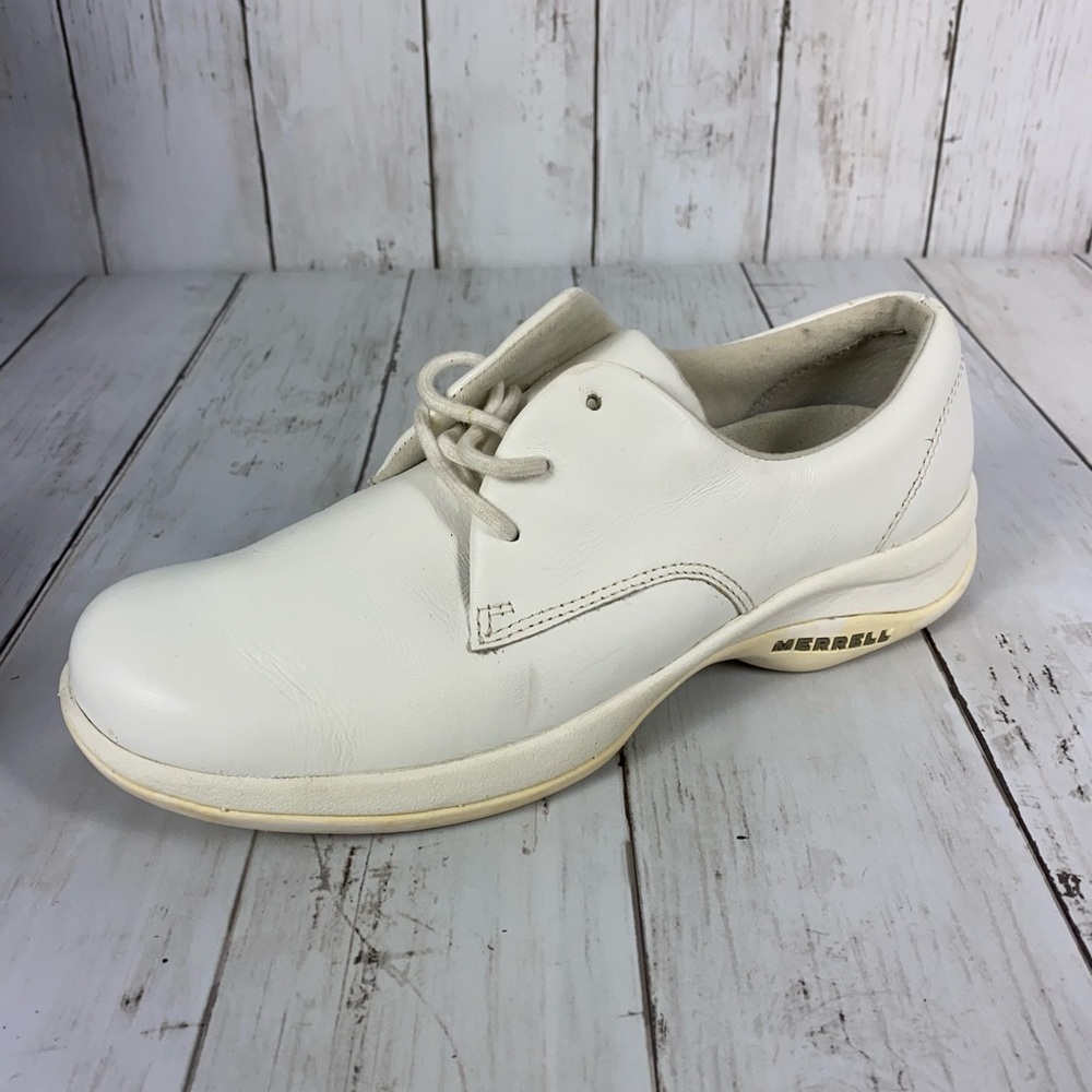 Merrell Womens Topo Oxford Pro Size 7.5 White Lace Up Sneaker Shoes